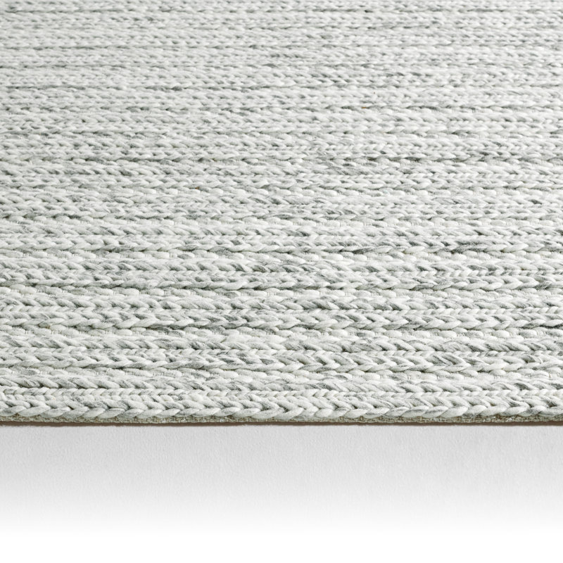 Jaipur Living Grams Handmade Solid Cream/ Light Grey Area Rug (10'X14'), Rectangle 10' x 14'