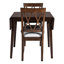 Table de salle à manger pliante de 29 à 45 po avec pieds en bois d'hévéa, espace pour la chambre, table de salle à manger de style américain moderne et moderne d'une capacité de poids de 250 lb, cuisine rectangulaire extensible, design-54372731-54372729