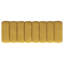 Banc d'appoint capitonné en tissu jaune moutarde