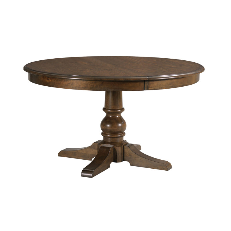 Skylinn Extendable Round Solid Wood Dining Table
