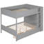 Lit superposé gris avec rangement supplémentaire - 2 tiroirs et armoire multicouche pour une chambre à coucher soignée-1002558266-1002558265