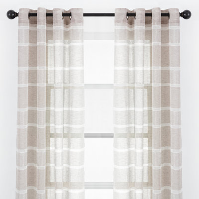 Paire de rideaux transparents avec œillets Dellhomme
