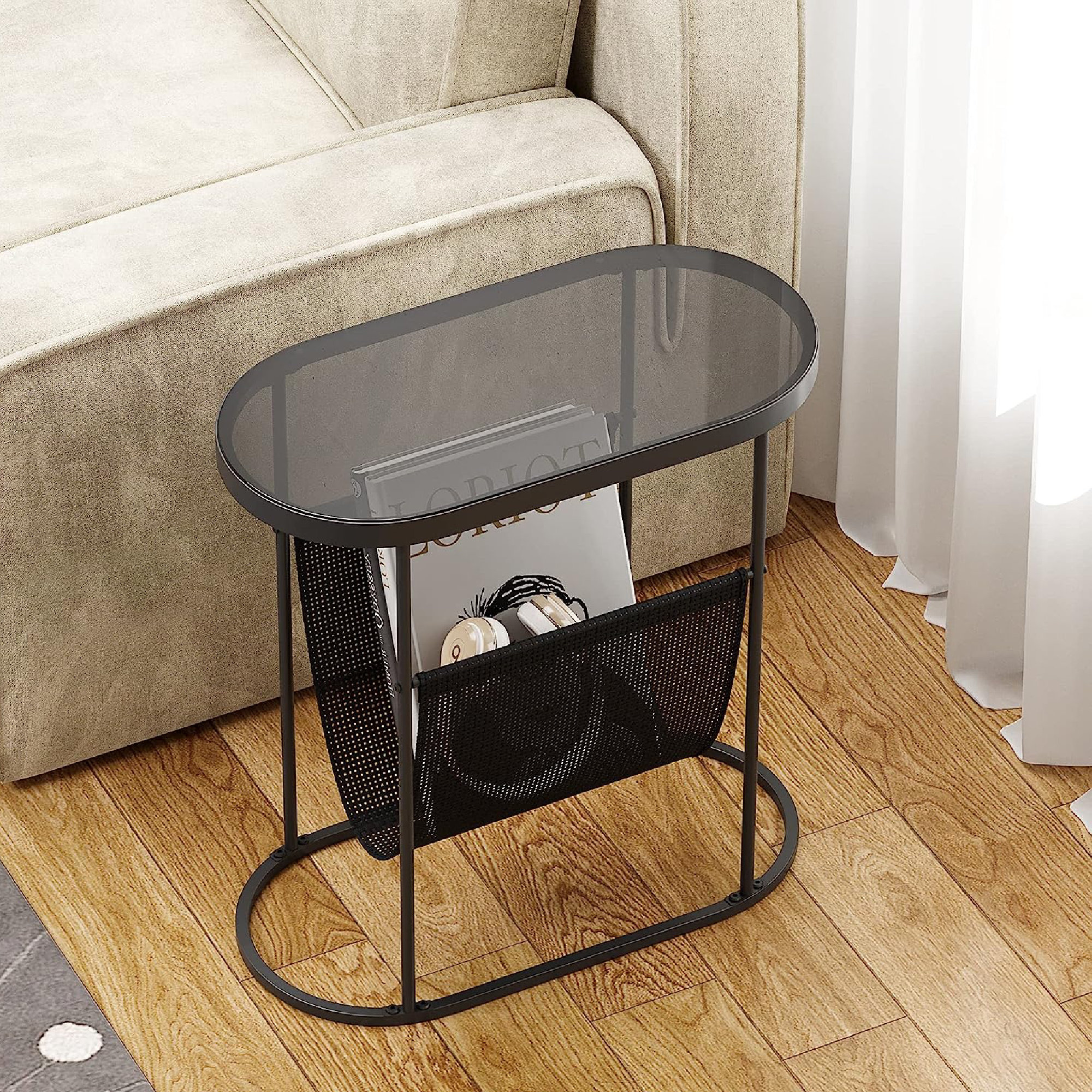 Latitude Run® Villaggio Glass Top End Table Wayfair