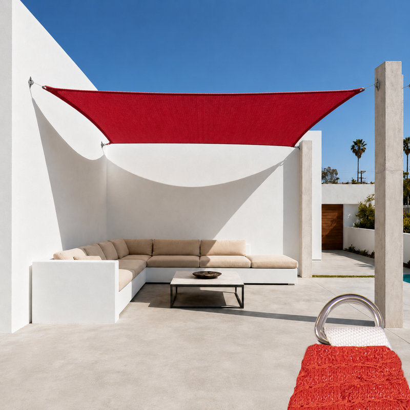 Voile d'ombrage royale Royal Shade, Rouge, 10 pi x 10 pi