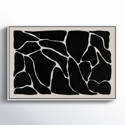 Abstract Black and White Giraffe Pattern Print