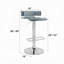 Tabouret de bar à hauteur ajustable avec siège pivotant en acrylique et finition chromée moderne et moderne 1 pièce-993037630