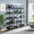 5 Tier Bookcase Home Office Open Bookshelf, Vintage Industrial Style Shelf With Metal Frame, MDF Board-79204197