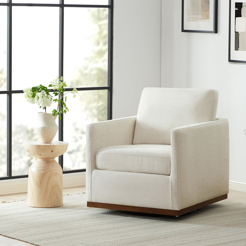 Fauteuil pivotant large Assiatou, Lin lin