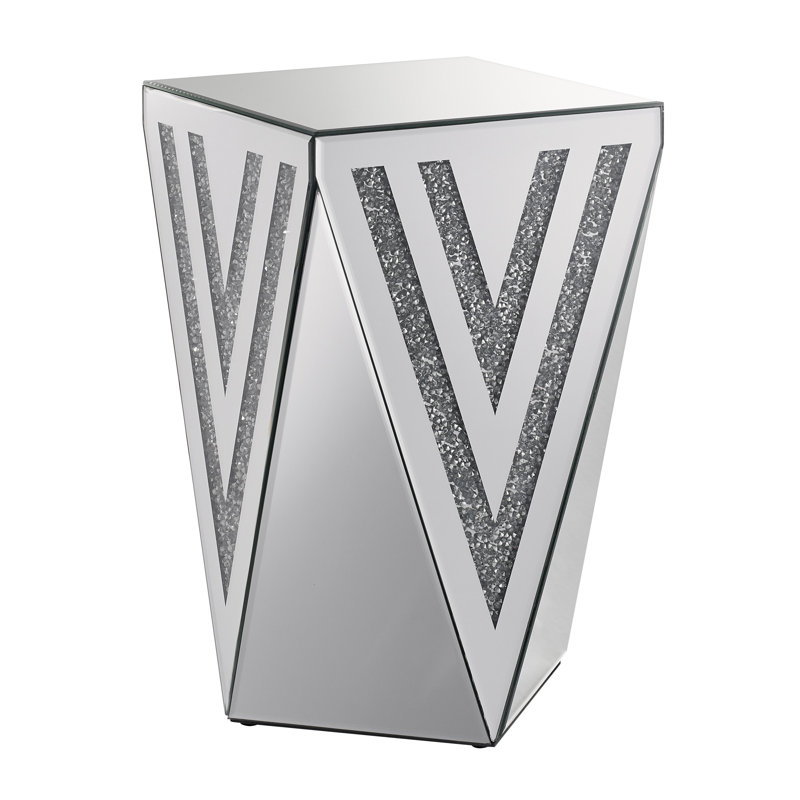 Inverted Triangular Mirror Square Table