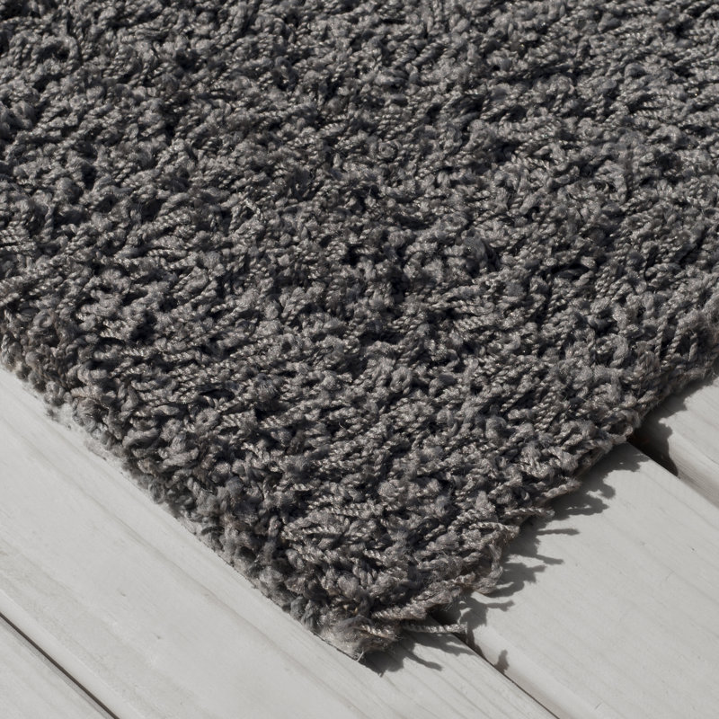 Tapis intérieur/extérieur gris poils longs, Rectangle 8 pi x 10 pi