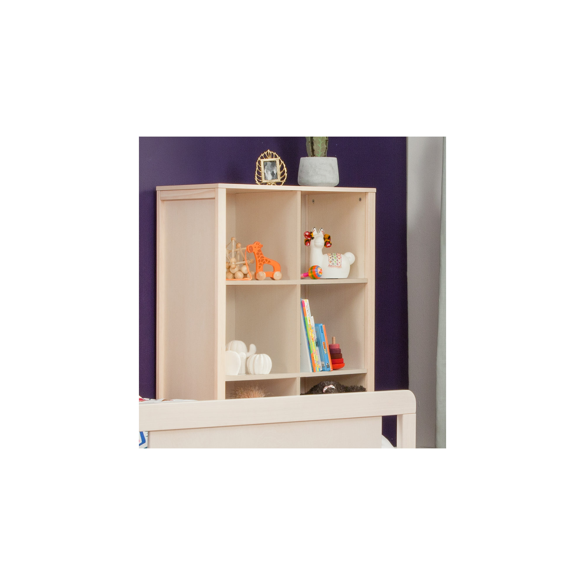 Hudson Cubby 48" H x 15.5" Kids Bookcase, Washed Natural