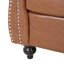 Chaise d'appoint brune avec accents cloutés, inspirée du style éblouissant d'unité centrale, revêtue pour une vie chic