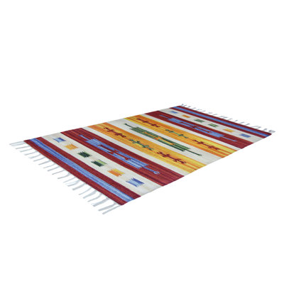 Southwestern Cotton Hand Woven Area Rug