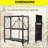 3-Tier Foldable Metal Shelving Unit with Wheels