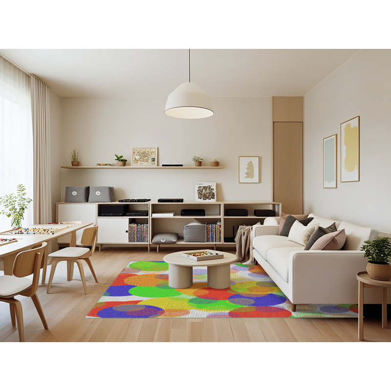 Tapis rouge à pois Colbert, Rectangle 7 pi x 9 pi