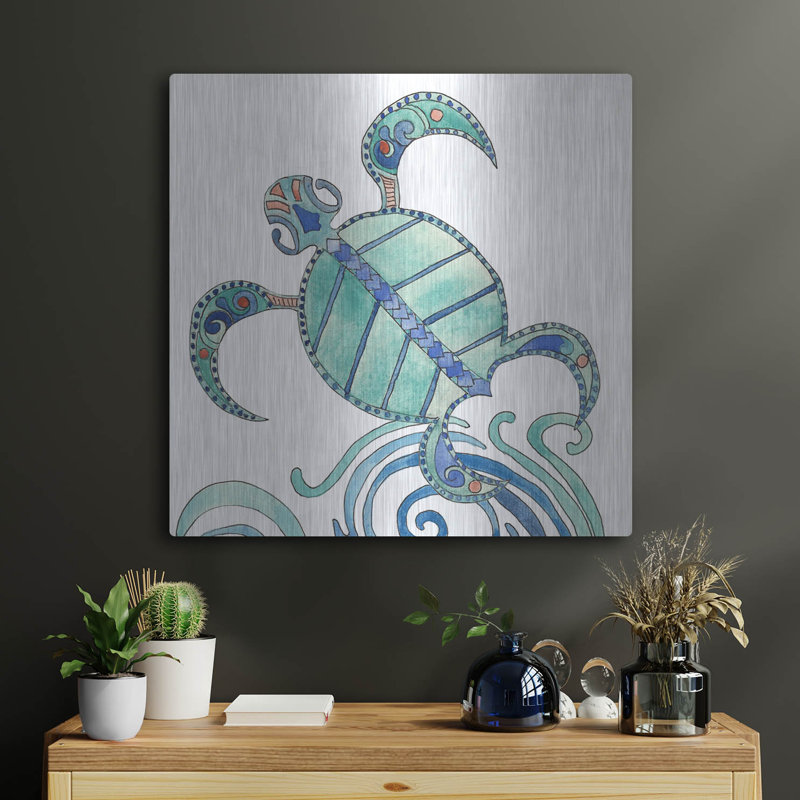  «Undersea Luau 3» par Alicia Ludwig, art mural en métal, 12 po x 12 po, H 24 po x l 24 po