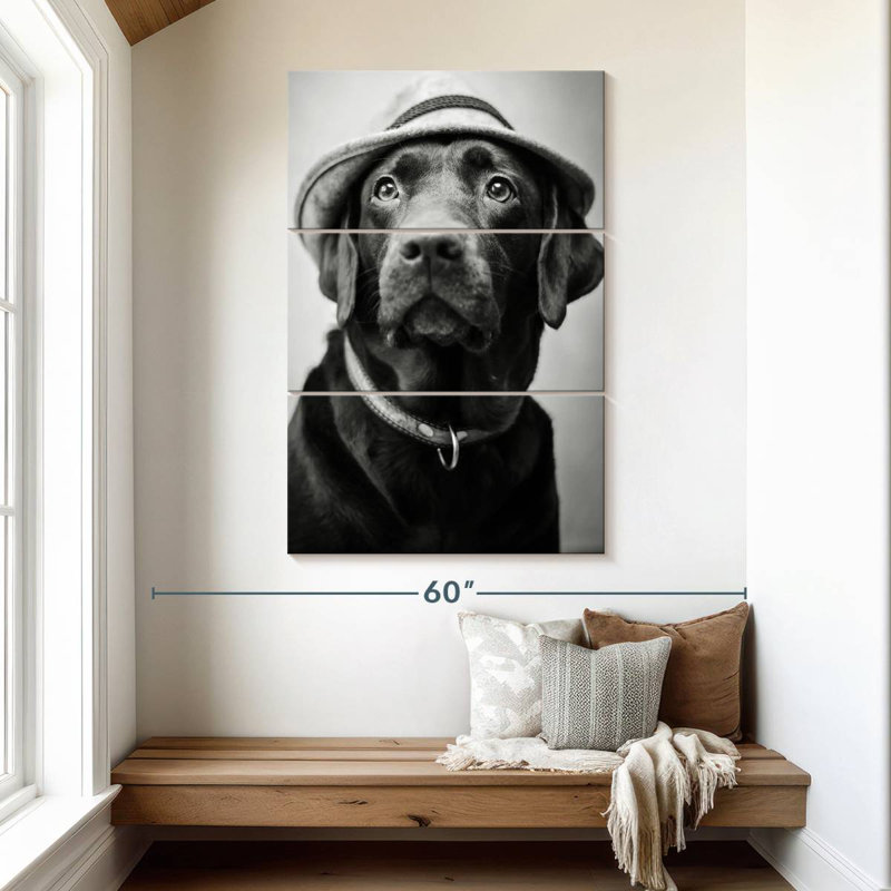 Brampt Black Labrador Boss, 50" H x 32" W