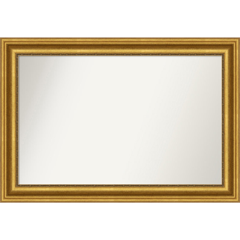 Miroir de salle de bain Jashawna, 28,75 po x 41,75 po, Doré