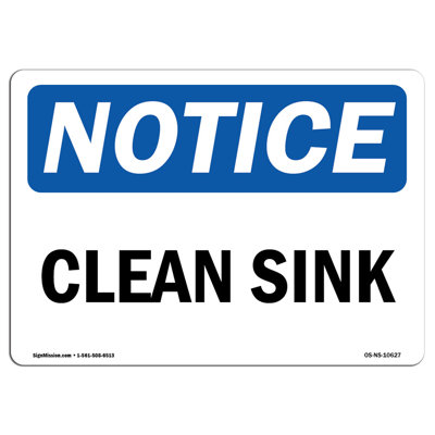 Enseigne Clean Clean en aluminium 12 x 18