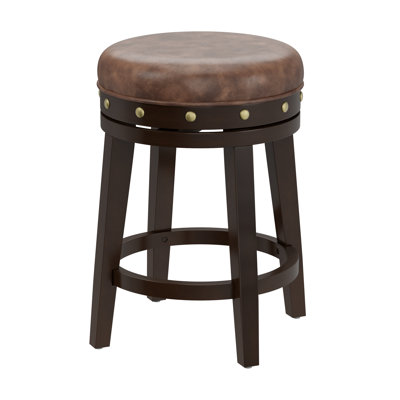 Tabouret pivotant rembourré en bois Arroliga