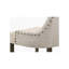 Ensemble de 2 chaises d'appoint en tissu beige et finition chêne vieilli
