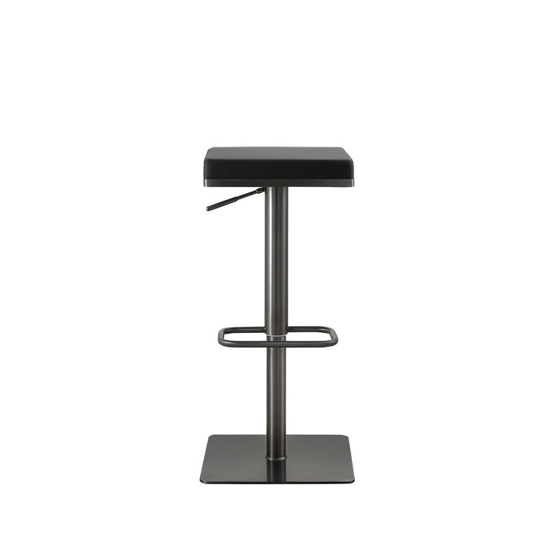Tabouret de bar pivotant à hauteur réglable Nova, Noir, Ébène