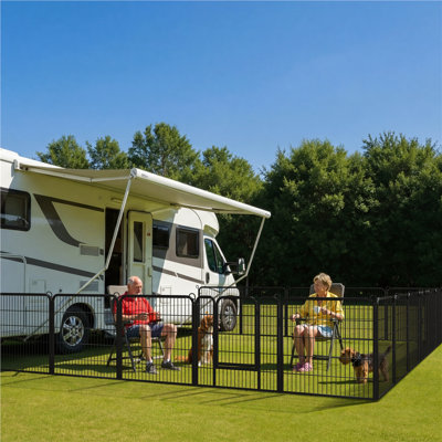 6 Panel Exercise Heavy Duty Metal Pet Pen with Doors