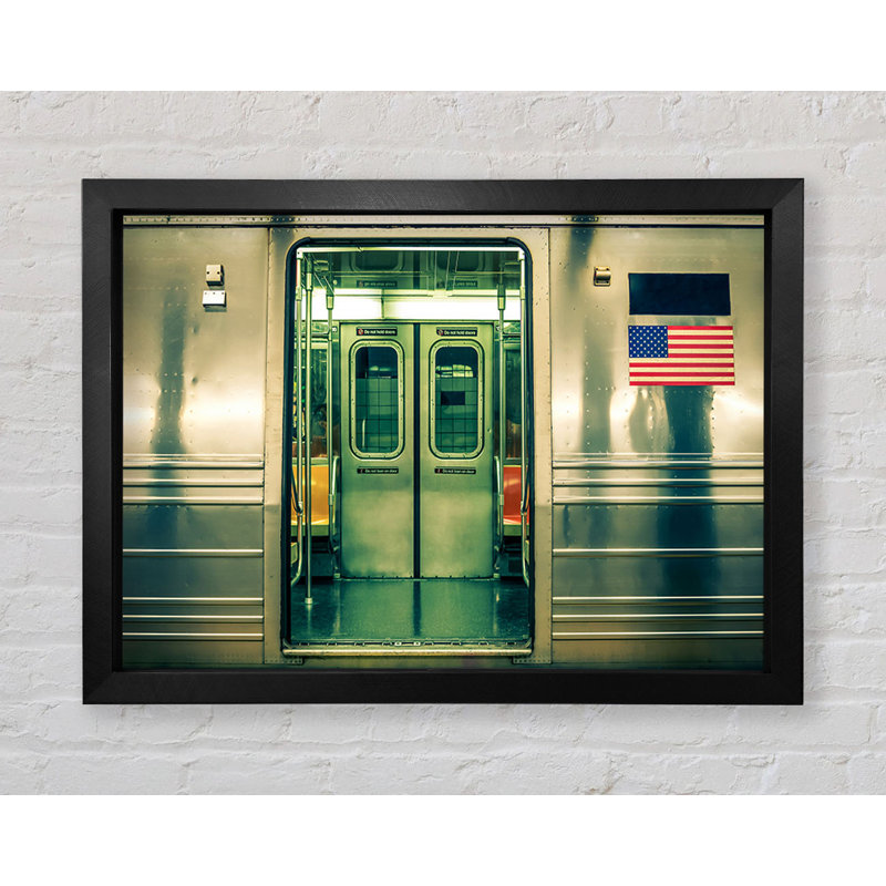 Subway Train - Single Picture Frame Print, 84.1cm H x 118.9cm W x 3.4cm D