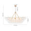 Dimmable Large  8 - Light Glass Globe Chandelier