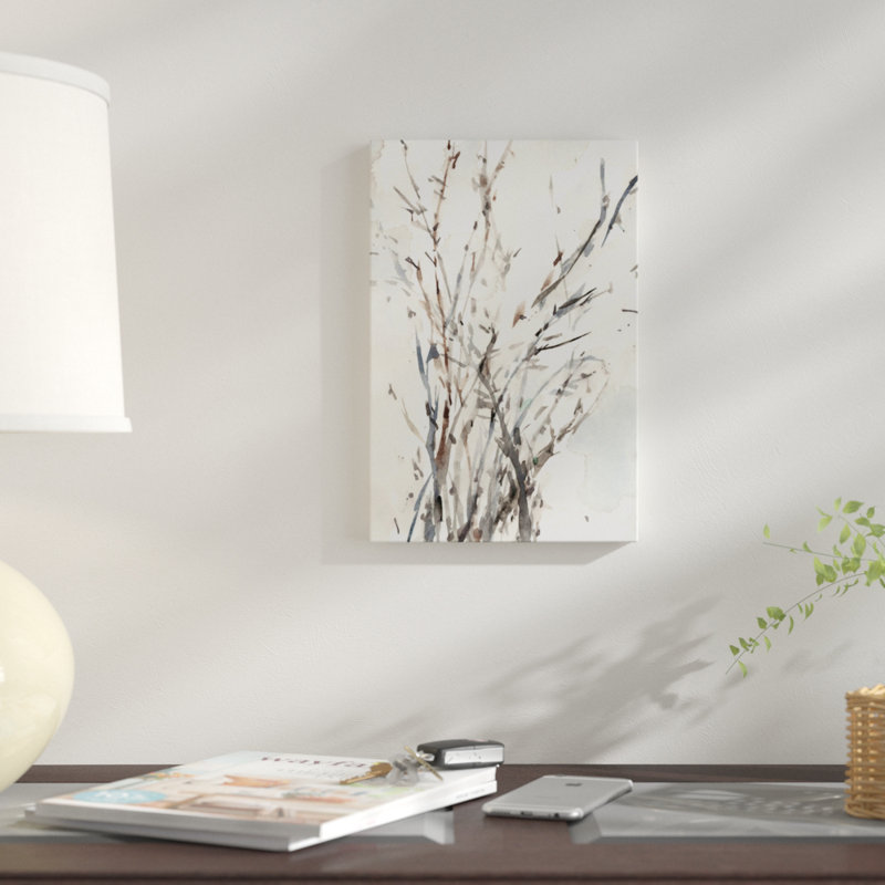 « aquarelle branches i », impression sur toile tendue, H 40 po x l 26 po x P 1,5 po, Toile tendue, Pas de tapis