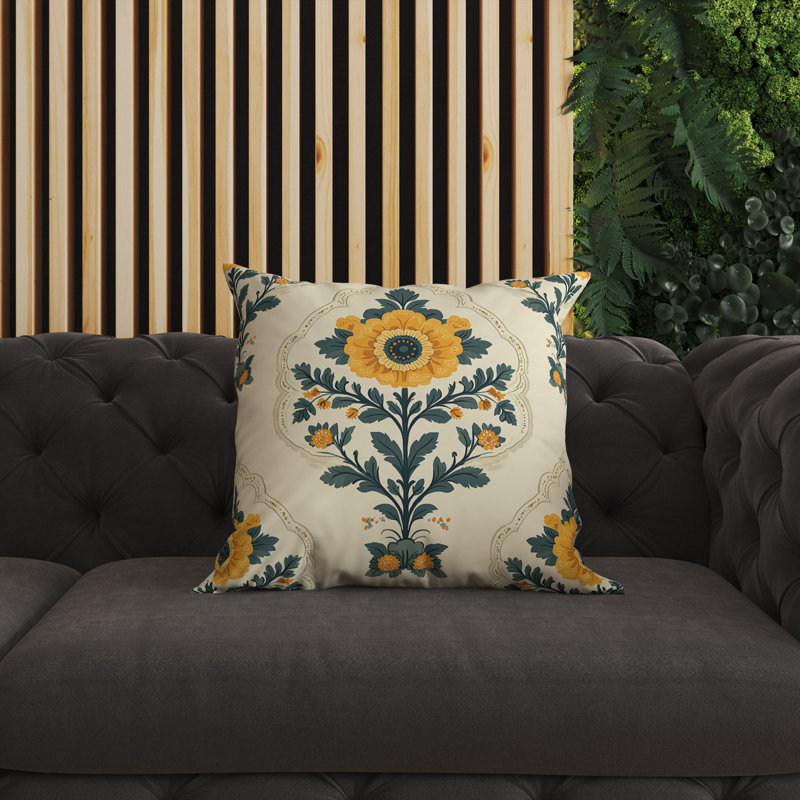 Harmonie himalayenne Intérieur/Extérieur 20x20, Carré 20 po, Beige, jaune