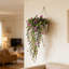 3 pièces de 30 po de fleurs artificielles suspendues avec des feuilles d'eucalyptus, de la vigne et de la verdure pour la décoration de mariage à la maison (panier non inclus)-1085122858