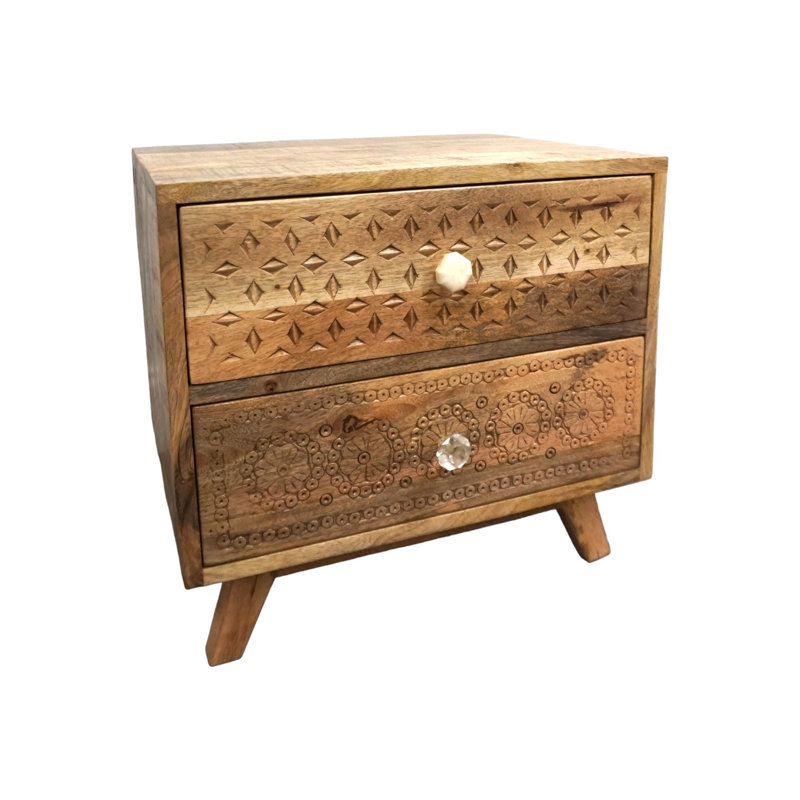 Jeanea 20'' W Solid Wood Nightstand
