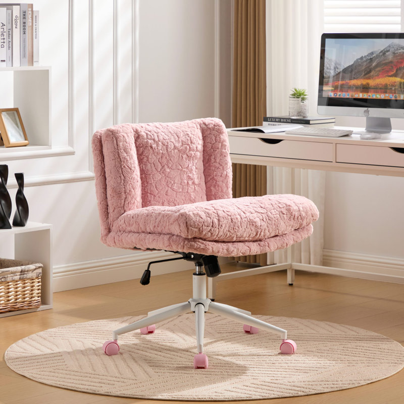 W26.4 "Fauteuil de bureau pivotant réglable sans accoudoirs, Rose