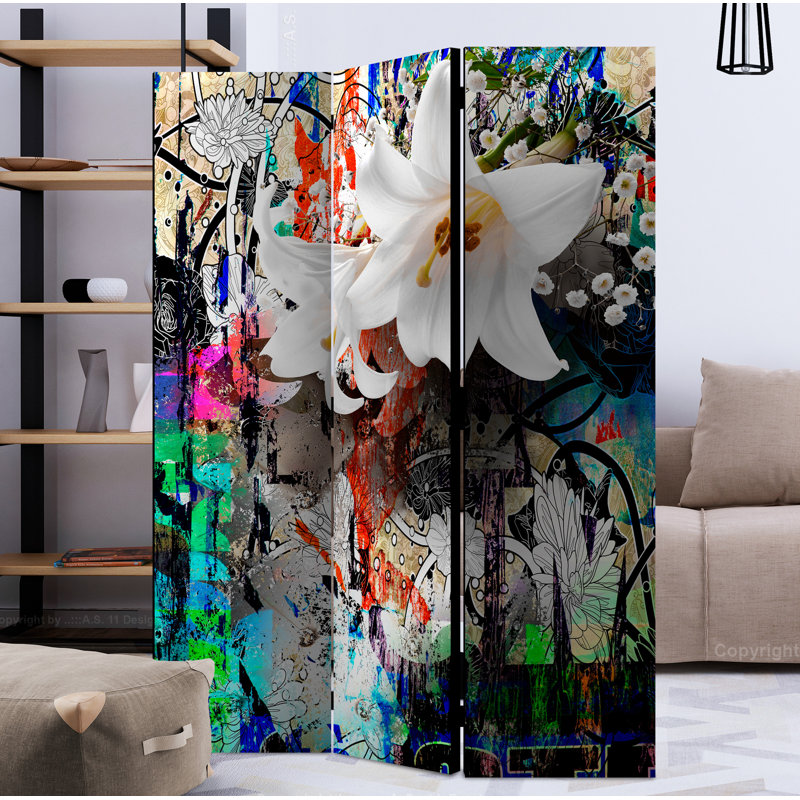 Ozark 172cm H Solid Wood Folding Room Divider, 3