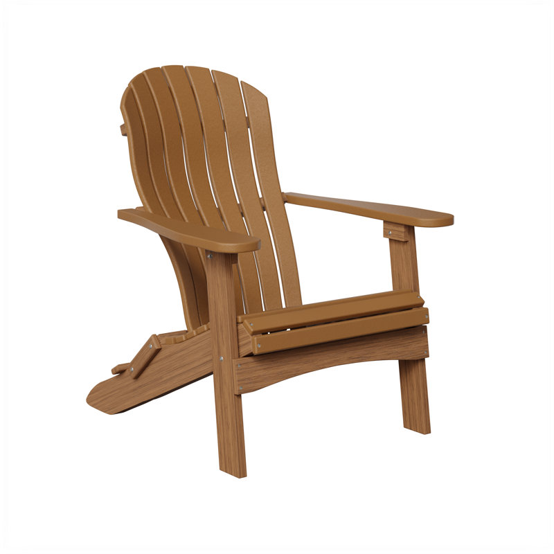 Berlin Gardens Contour Folding Adirondack Chair, Cedar with Antique Mahogany