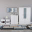 Tayce 4 Piece Bedroom Set (1 Drawer Bedside Chest X2, 5 Drawer Chest, 3 Door 2 Drawer Mirrored Wardrobe)-240331804