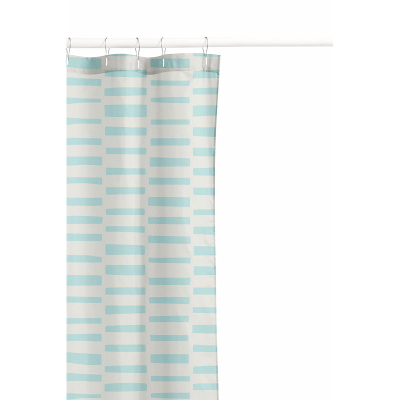 Flat Attack Ultra-Thin Lightweight Shower Curtain, Blue/Light Blue