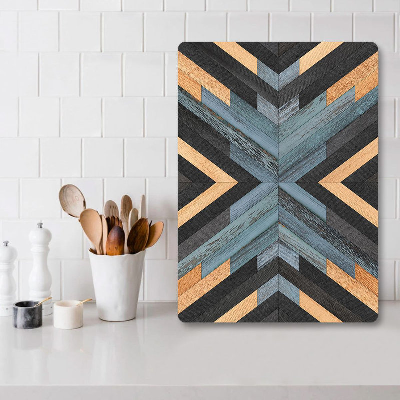 Flourish Tempered Glass Cutting Board, 7.9 x 11.8 inches | 100% Antibacterial, Easy-Clean Surface, Non-Slip Silicone Feet | Perfect for Food Prep & Serving, Durable & Stylish Kitchen Essential, Not Dishwasher Safe