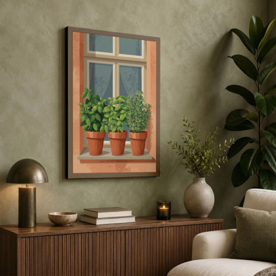 Windowsill Garden Botanical - Wrapped Canvas