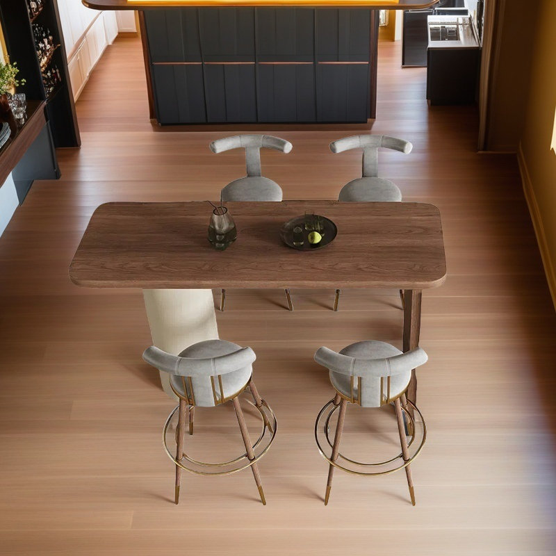 Table de bar de style chinois, H 39,3 po x L 62,9 po x l 23,6 po