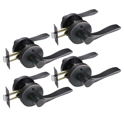 Round Bronze Passage (Hall & Closet) Door Lever