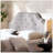 Tufted Upholstered Headboard With Solid Wood Durable Metal Legs Adjustable Height Nailhead Trim Modern Button Tufted Design-523193026