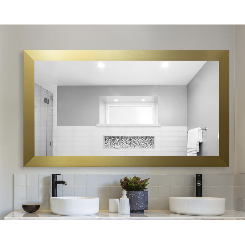 Viviano Wood Flat Mirror, 39" x 72"