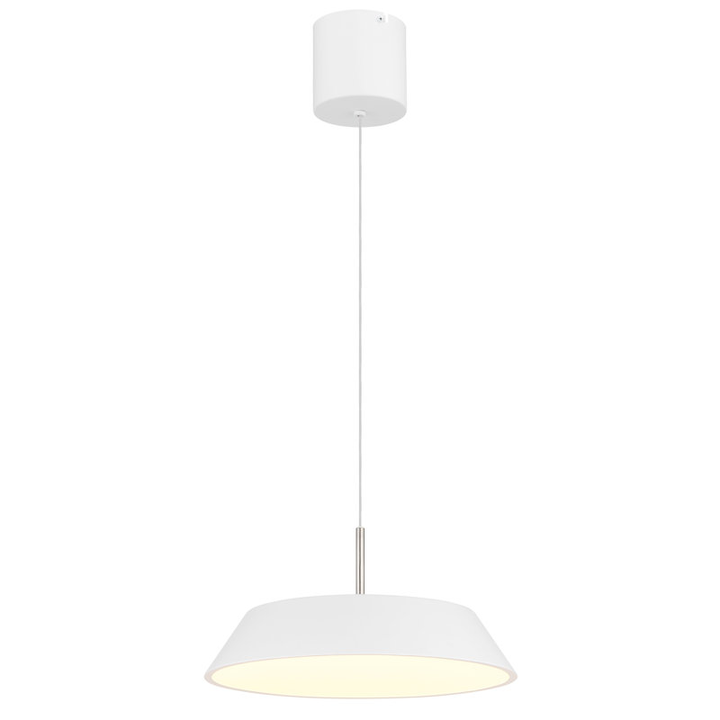 1 - Light LED Geometric Pendant, White