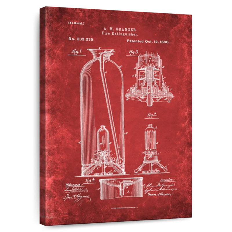 Fire Extinguisher 1880 Red Ladarrin, 12" H x 8" W