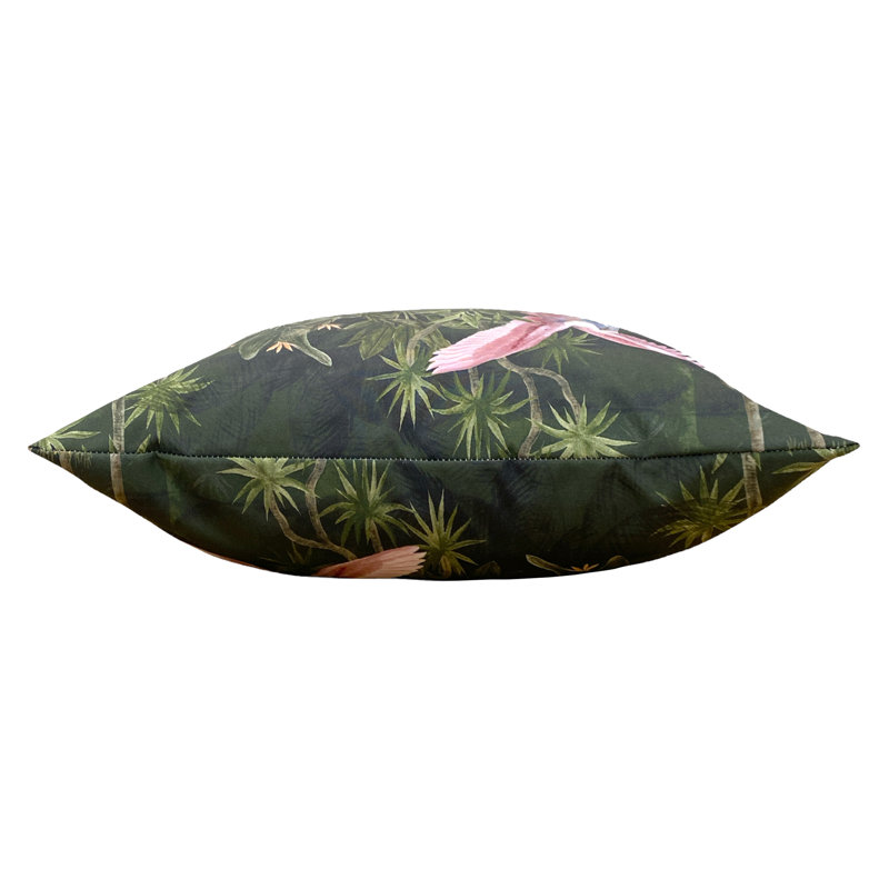  Platalea Botanical Polyester Filled Outdoor Cushion, Cushion Cover Only - No Insert, Bottle Green