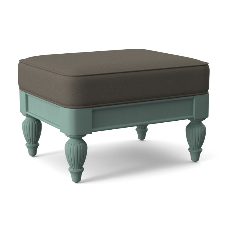 Grand View Ottoman, Bisque Finish, Gray Sugar Performance; 0863-84