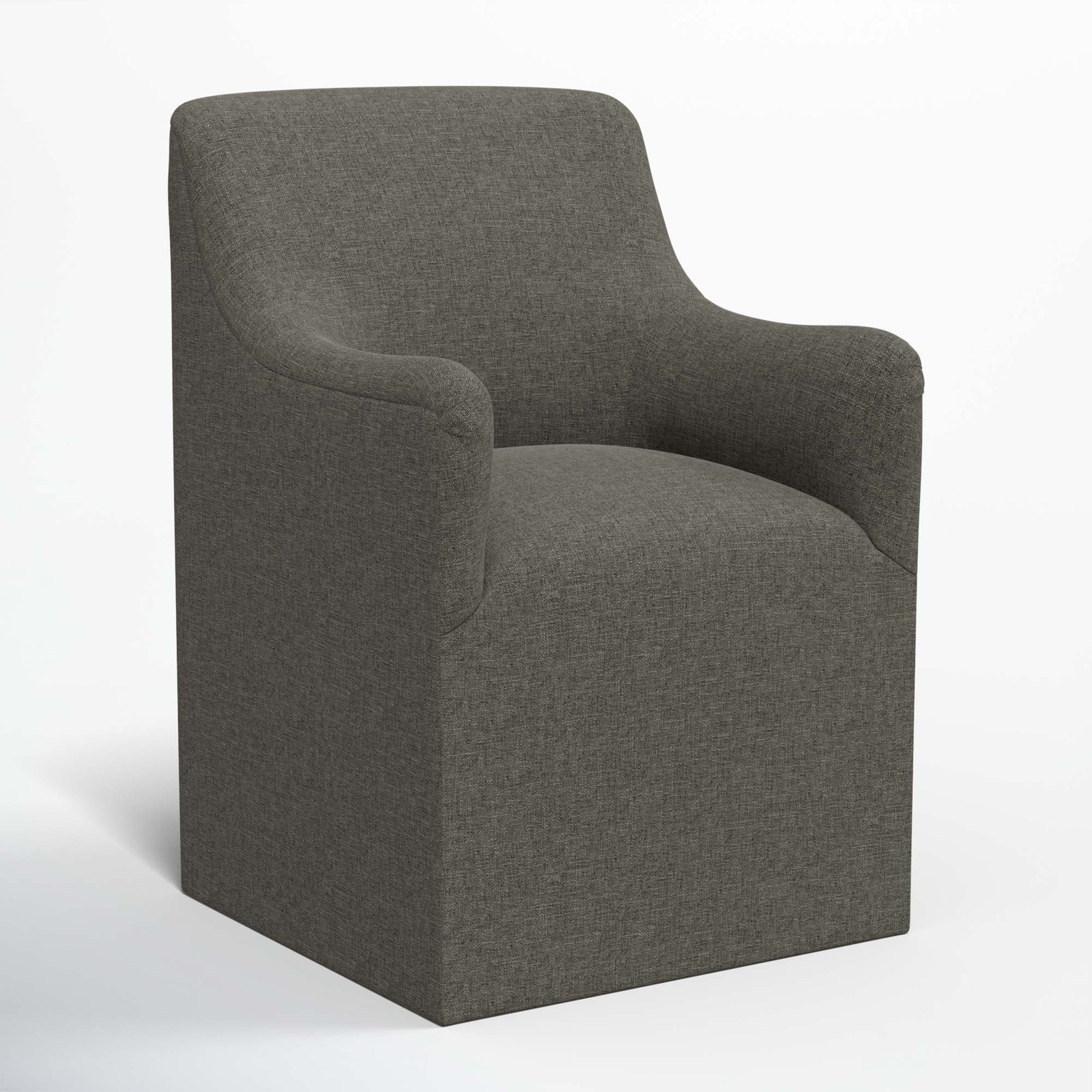 Howth Dining Armchair, Zuma Charcoal Textured Linen