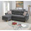 Canapé et méridienne réversible en microfibre / microsuède de 87 po de largeur Amneris-1131901283-1196173322
